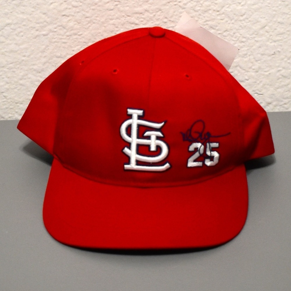 Vintage Mark McGwire St Louis Cardinals Snapback Hat Twins Enterprise Red MLB‎